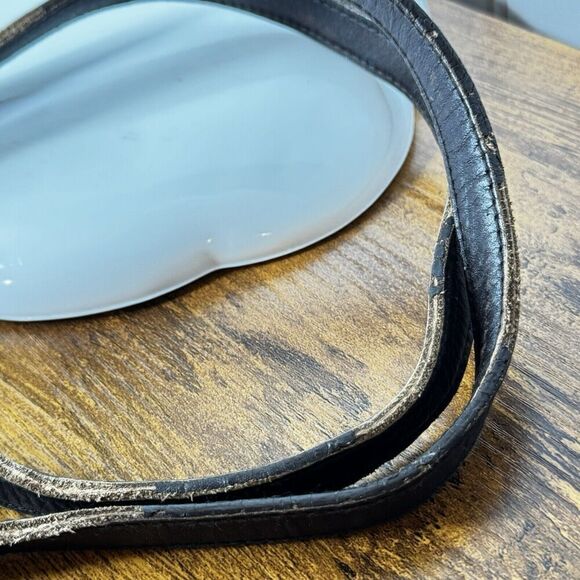 Vintage Ralph Lauren Houndstooth Tan Brown Leather Tote Shoulder Bag RLL Y2K - Picture 8 of 16